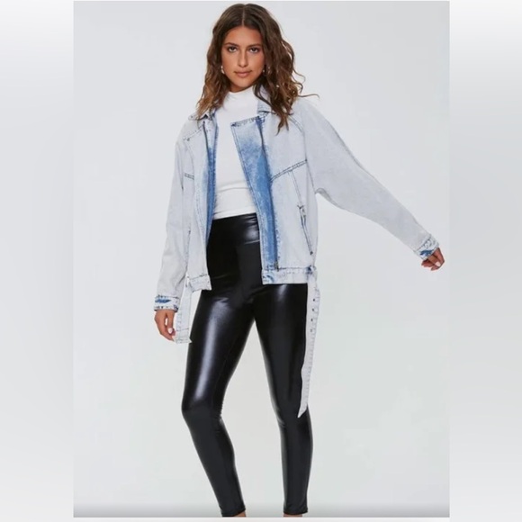 Forever 21 Moto Jean Jacket - Picture 1 of 8